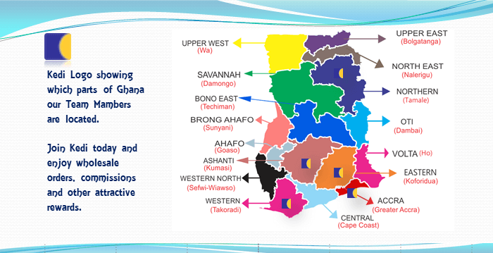 Kedi Healthcare Ghana Distributors: Accra, Takoradi, Kumasi, Tamale, Bolgatanga, Wa, Tema, Koforidua, Sunyani, Tarkwa, Cape Coast, Ho